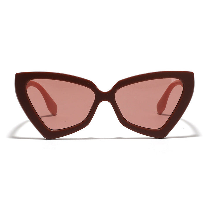 Kvinders Cat-Eye Solbriller med Spejl Linser og Robust Ramme