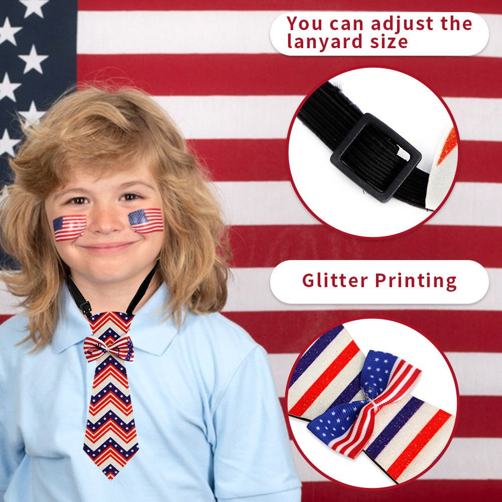 Unisex patriotisk stribet kæledyrsnål med justerbar elastisk krave
