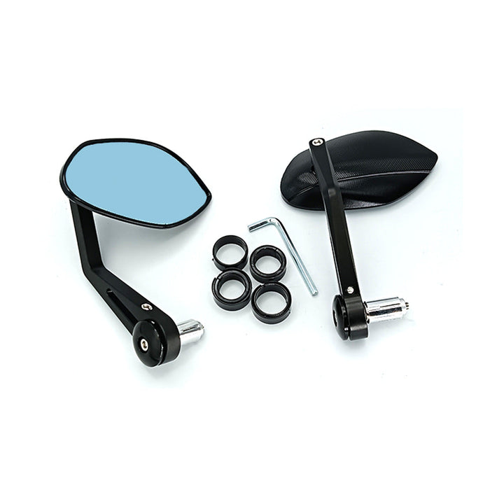 Ergonomisk motorcykel bagspejl med ridsefast overflade