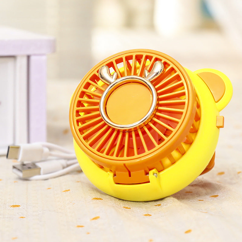 Bærbar mini ventilator til kvinder med spejlfunktion