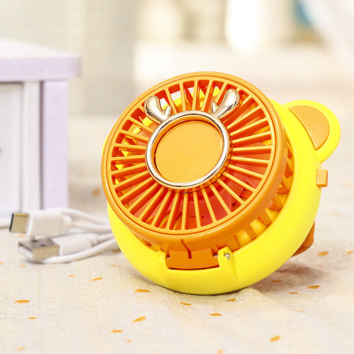 Bærbar mini ventilator til kvinder med spejlfunktion