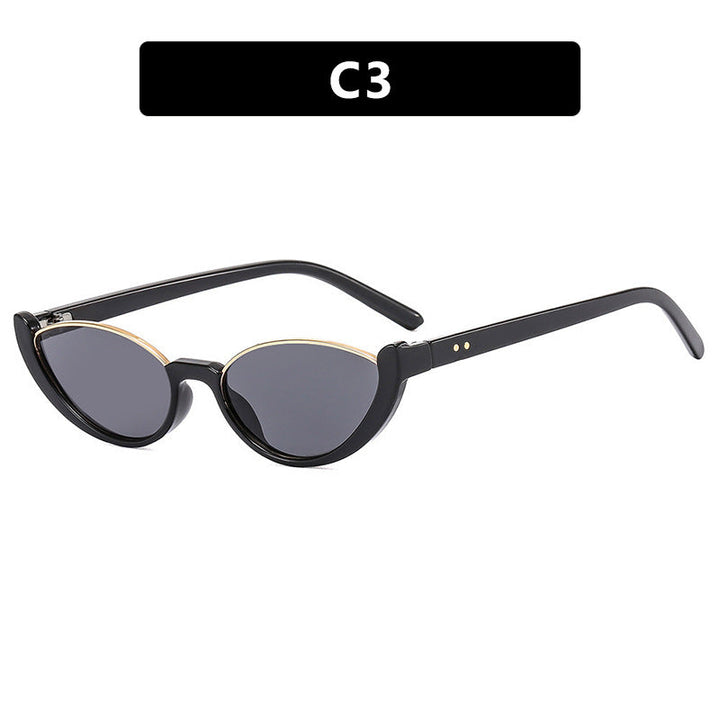 Dame Cat-Eye Solbriller med Spejl-linser og Elegant Ramme
