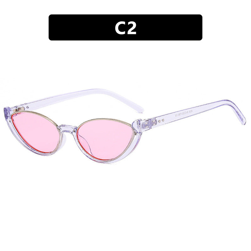Dame Cat-Eye Solbriller med Spejl-linser og Elegant Ramme