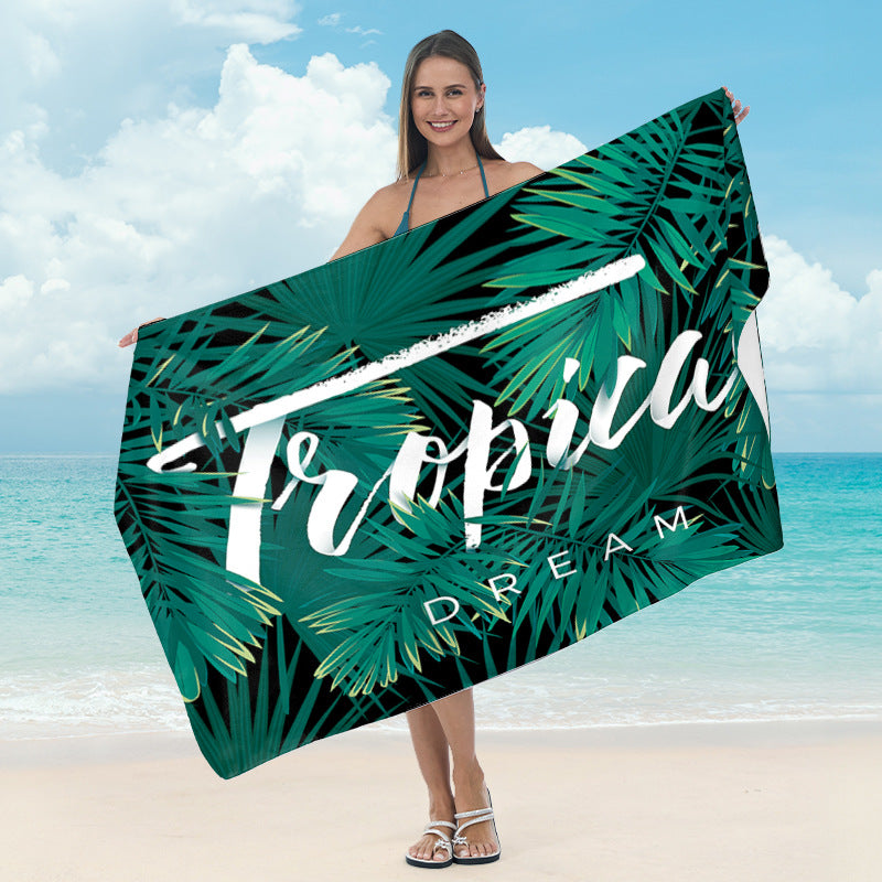 Strandtørklæde med spejlet mandala-design