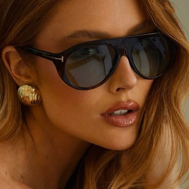 Kvindernes Cat-Eye Solbriller med beskyttende UV-filter og spejlende linser