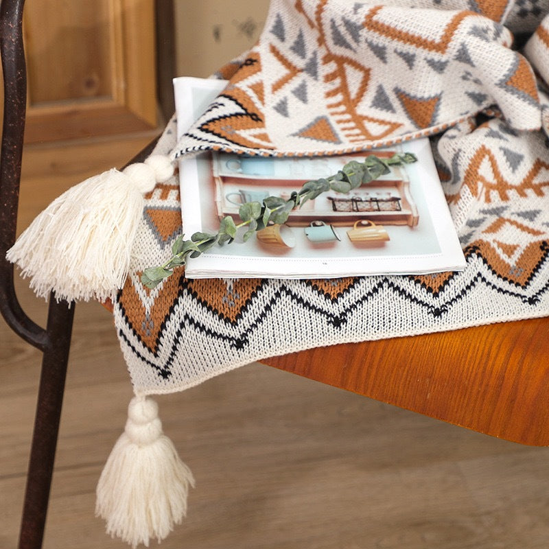 Boho Navajo Sollys Sengetæppe