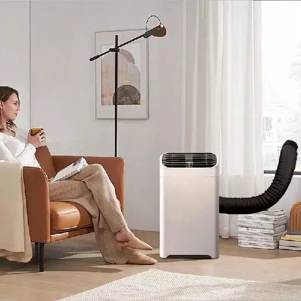 Unisex en størrelse bred flad vindues tætning panel til bærbar aircondition med universel rund udstødningskrave og hurtigfrigivende elastiske bånd