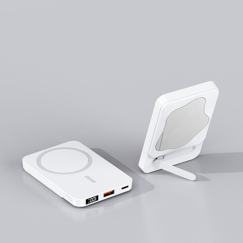 Powerbank med Integreret Kosmetisk Spejl og Multifunktionel Opladningsport