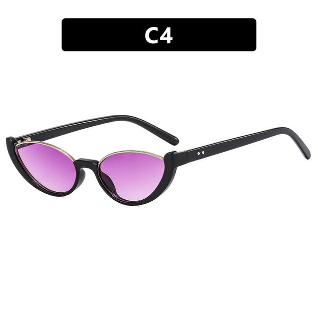 Dame Cat-Eye Solbriller med Spejl-linser og Elegant Ramme