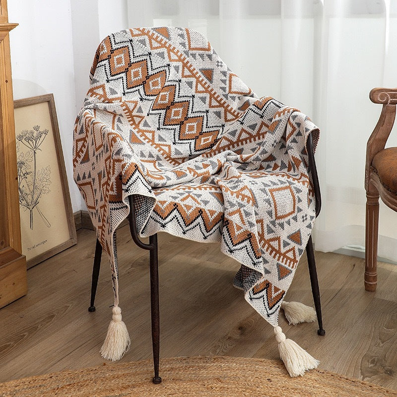 Boho Navajo Sollys Sengetæppe