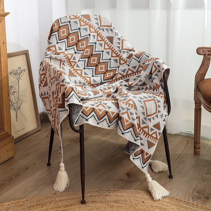 Boho Navajo Sollys Sengetæppe