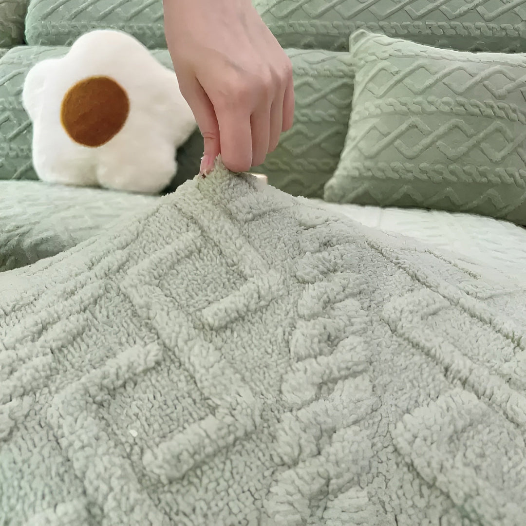 Samt-Sofa cover med diamantmønster – Blødt &amp; Luksuriøst | Perfekt pasform til enhver sofa |