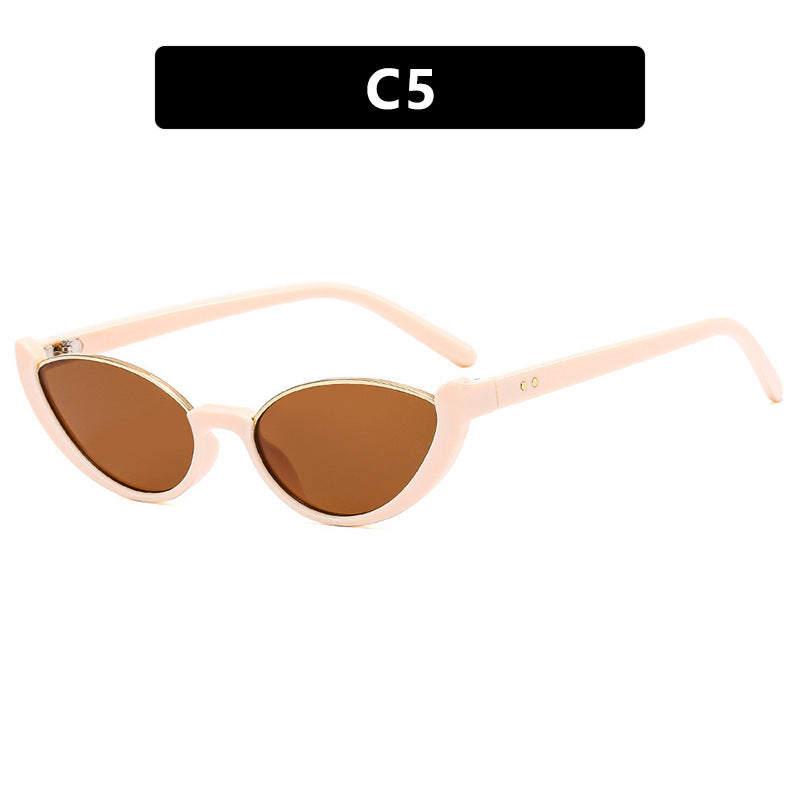 Dame Cat-Eye Solbriller med Spejl-linser og Elegant Ramme