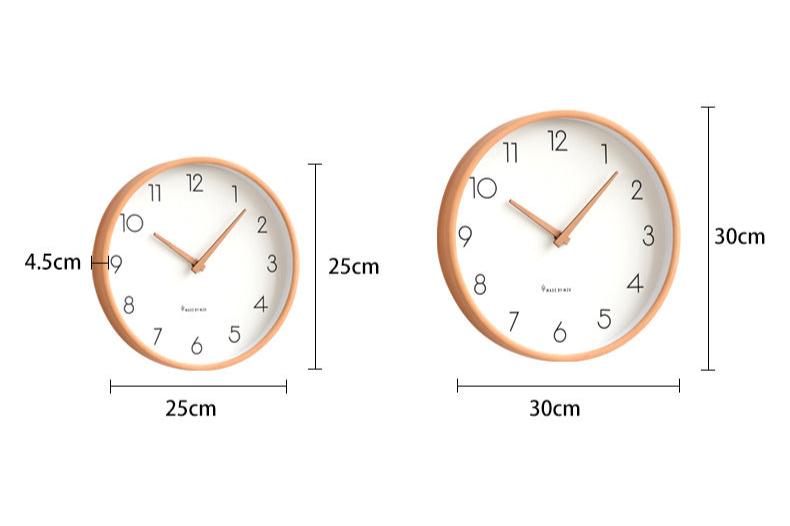 Nordisk Minimalistisk Træ Stille Væg Ur