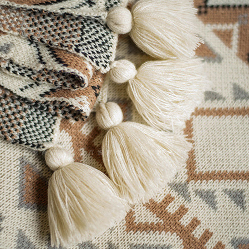 Boho Navajo Sollys Sengetæppe