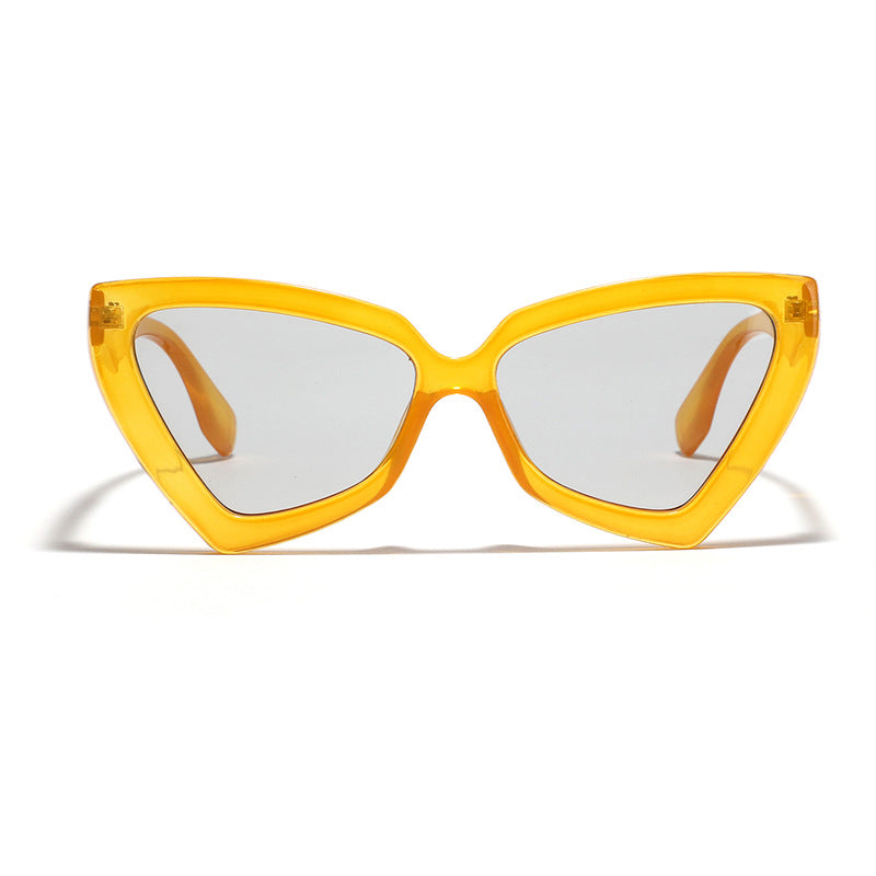 Kvinders Cat-Eye Solbriller med Spejl Linser og Robust Ramme