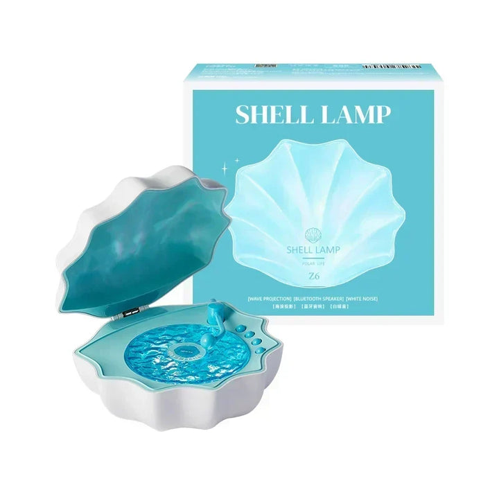 Skal Lampe Bølger Retro Bluetooth Pladespiller LED Nattelys - Perfekt Gave til Børn og Piger