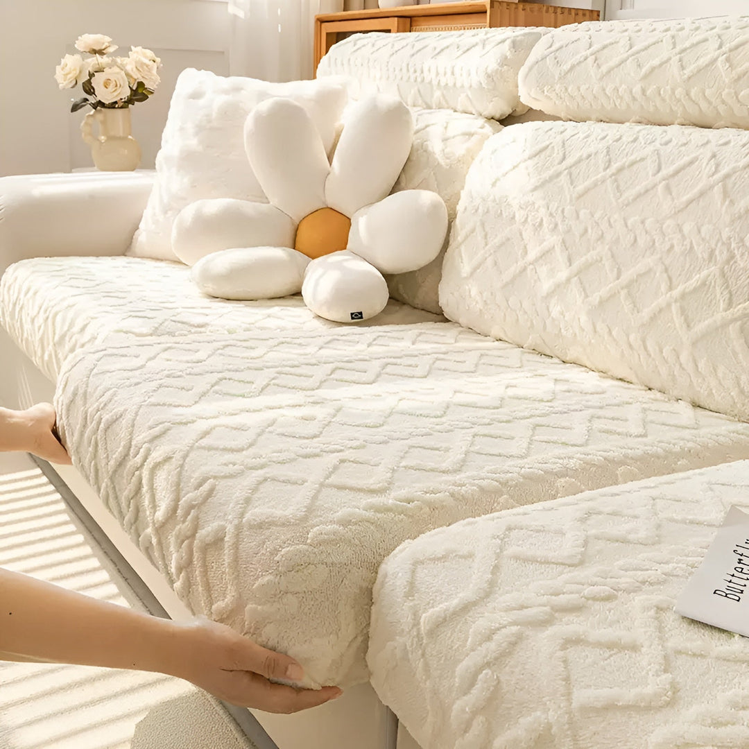 Samt-Sofa cover med diamantmønster – Blødt &amp; Luksuriøst | Perfekt pasform til enhver sofa |