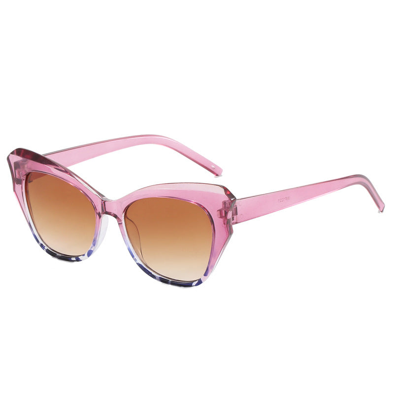 Kvinders Cat-Eye Solbriller med Ekstravagant Spejldesign