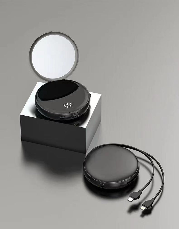 Bærbar spejl med USB-opladningsfunktion