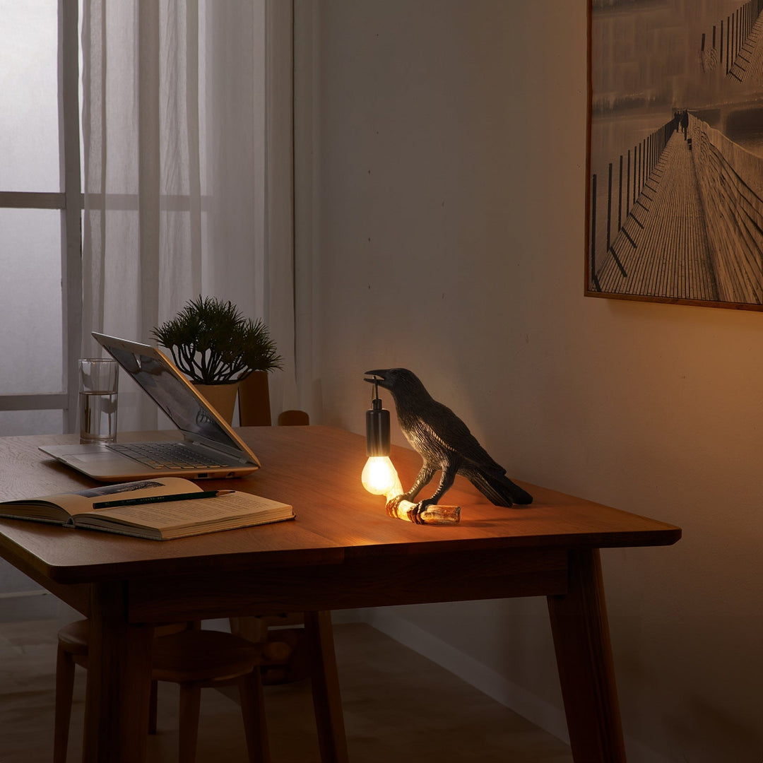 Kreativ Fugle Bordlampe Natlampe til Soveværelse Stue Atmosfære Mini Lampe