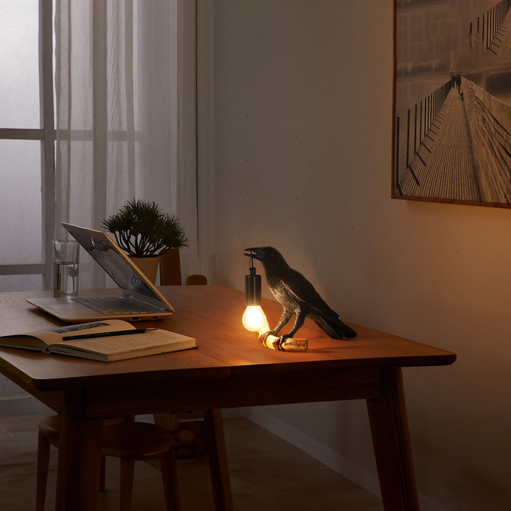 Kreativ Fugle Bordlampe Natlampe til Soveværelse Stue Atmosfære Mini Lampe