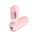 Unisex nan foldbar håndholdt ventilator med indbygget USB power bank og kompakt spejl