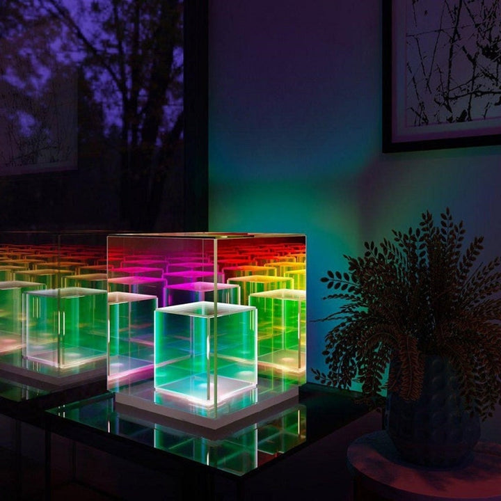 Koncetrisk Terning Bordlampe, Moderne Belysning