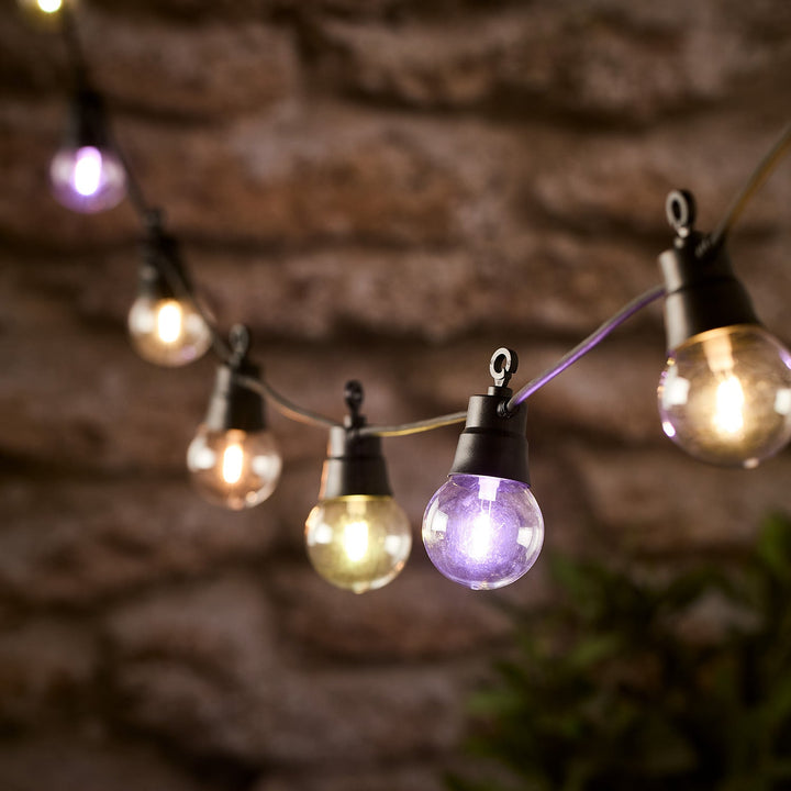 20 LED lyskæder med pærefarvevalg og fjernbetjening