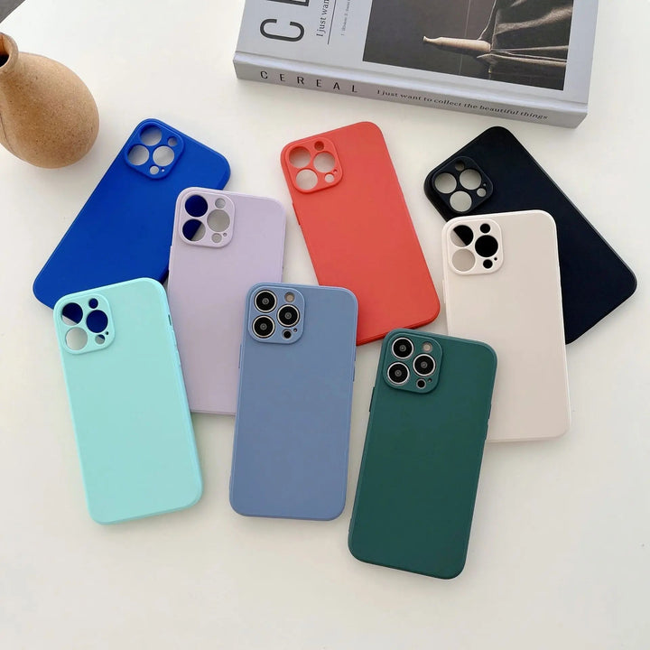 Pastel Solid farvet Silikone iPhone Cover