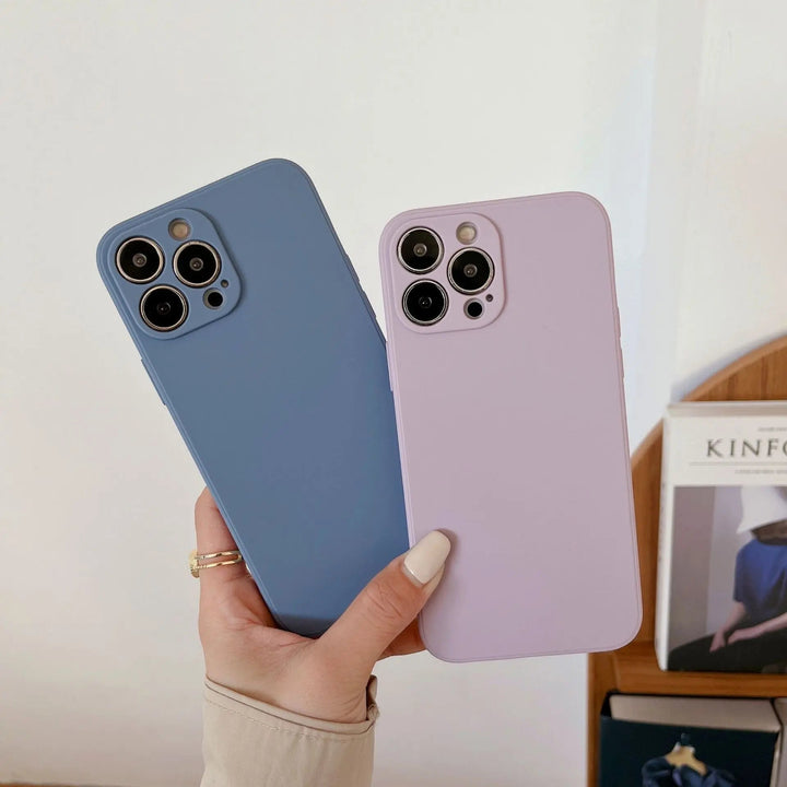 Pastel Solid farvet Silikone iPhone Cover