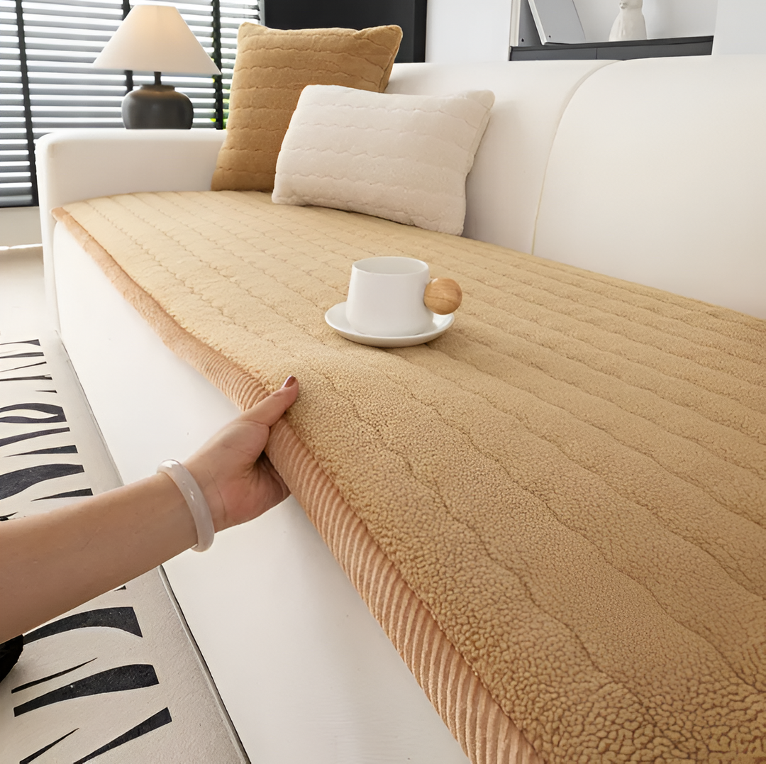 PolyesPlush Skridsikker Sofadække – Dyrevenlig, Maskinvaskbar Sofa Beskytter