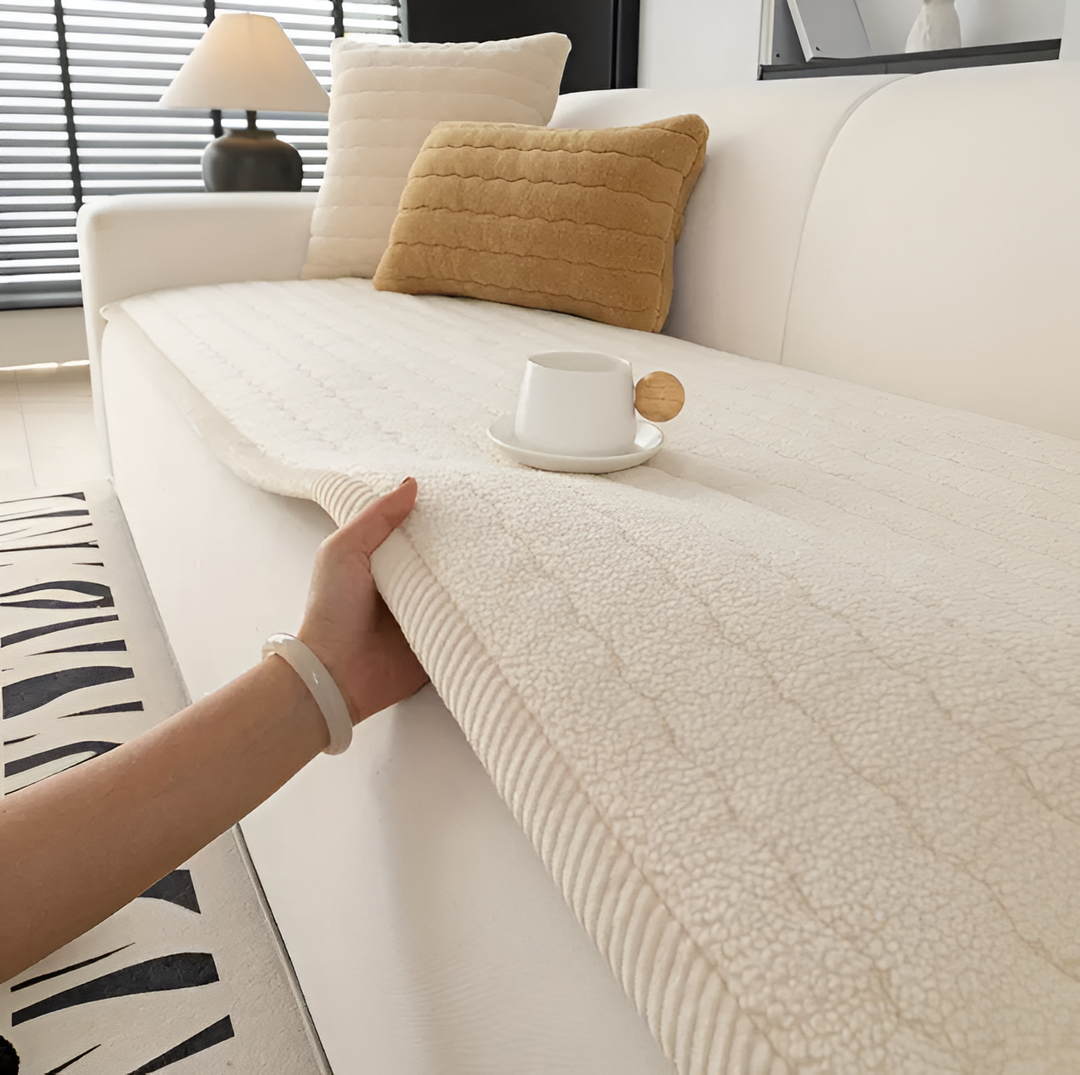 PolyesPlush Skridsikker Sofadække – Dyrevenlig, Maskinvaskbar Sofa Beskytter
