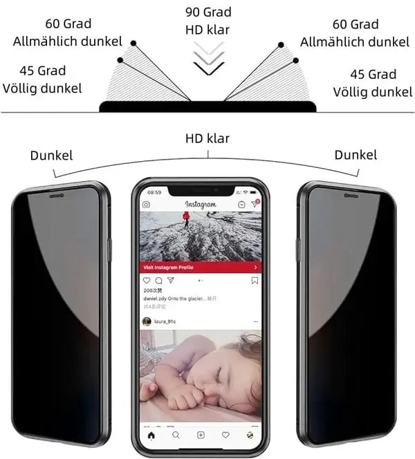 Privatlivs telefoncover – Slank pRedection med privatlivsfilter og metalramme
