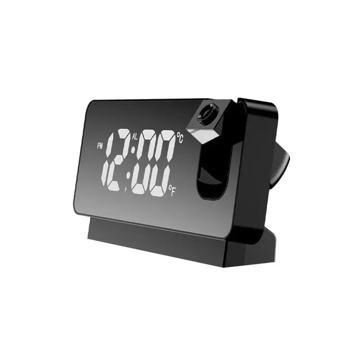 Projektionsvækkeur med spejlskærm og stort LED-display