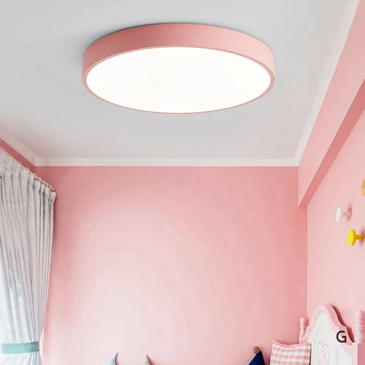 Træ Makron Cirkulær Loftlampe