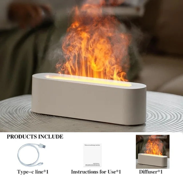 Flamme Aroma Diffuser med 7 farver | Luftfugter