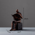 Læser Skulptur Bogstøtte Bogholder Abstrakt Karakter Harpiks Statue Skrivebords Dekoration Figurer Statuette Nordisk Hjemmeindretning
