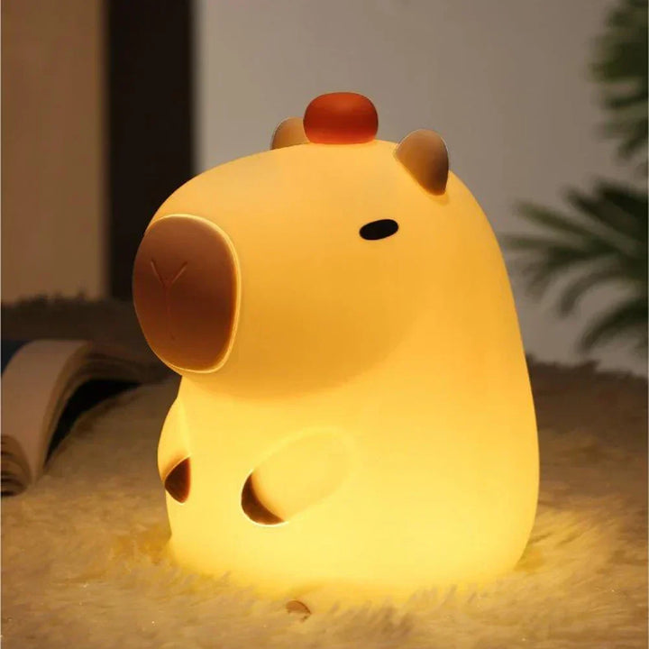 Capybara Light - Genopladelig tegneserie Capybara silikone natlampe med 800mAh batteri