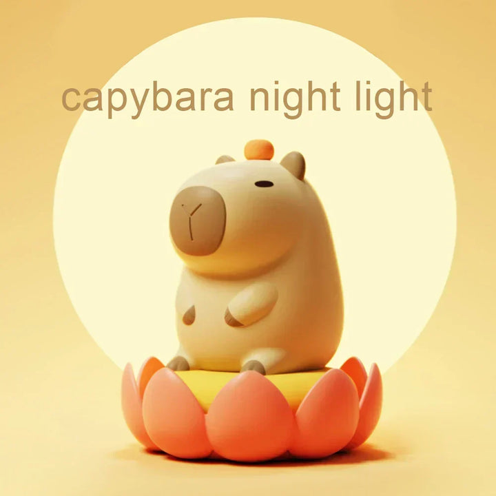 Capybara Light - Genopladelig tegneserie Capybara silikone natlampe med 800mAh batteri