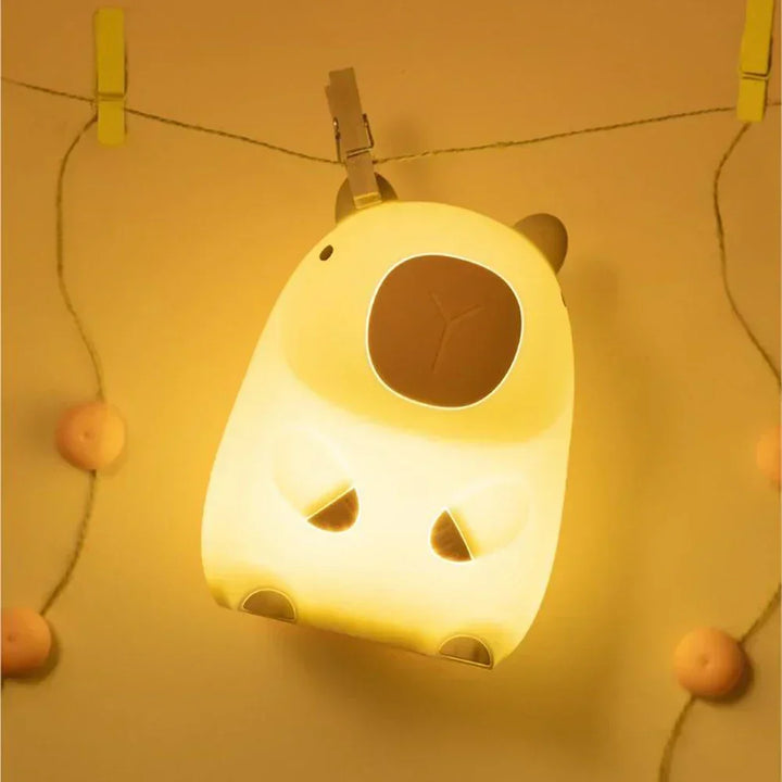 Capybara Light - Genopladelig tegneserie Capybara silikone natlampe med 800mAh batteri