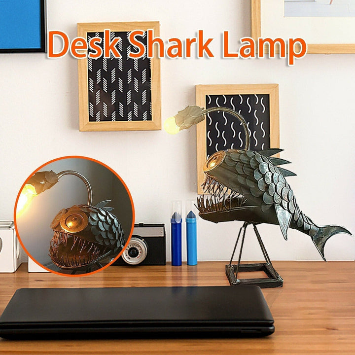 Retro Bordlampe Anglerfish Lys med Fleksibel Lampetop Kunstneriske Bordlamper til Hjem Bar Café Hjem Kunst Dekorative Ornamenter