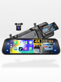 Bakspejl Dash Cam 4K Front & Bag | CarPlay & Smart Køreassistent