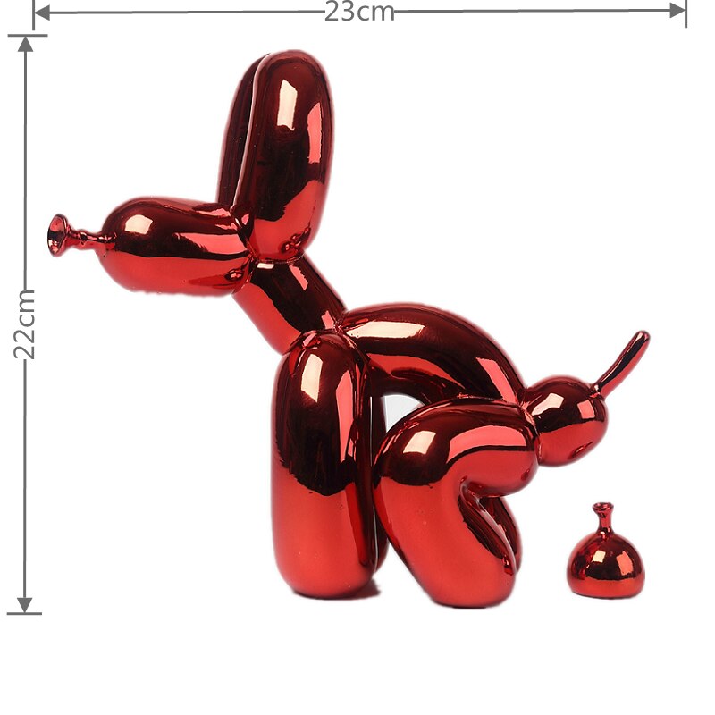 Ballonhund Skulptur, Ballon Kunst Statue, Mini Samlefigur, Hjemmeindretning, Harpiks Figur, Skrivebords Tilbehør, Værelses Dekoration