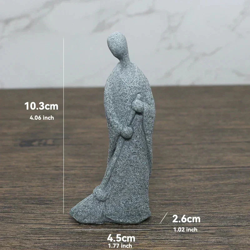 Buddha Sten Statue Lille Buddhister Tibetansk Buddhisme Figurer Zen Have Ornament Meditation Hjem Akvarium Dekoration