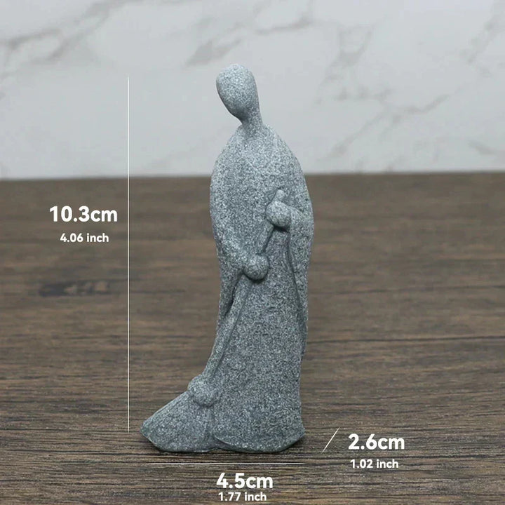 Buddha Sten Statue Lille Buddhister Tibetansk Buddhisme Figurer Zen Have Ornament Meditation Hjem Akvarium Dekoration