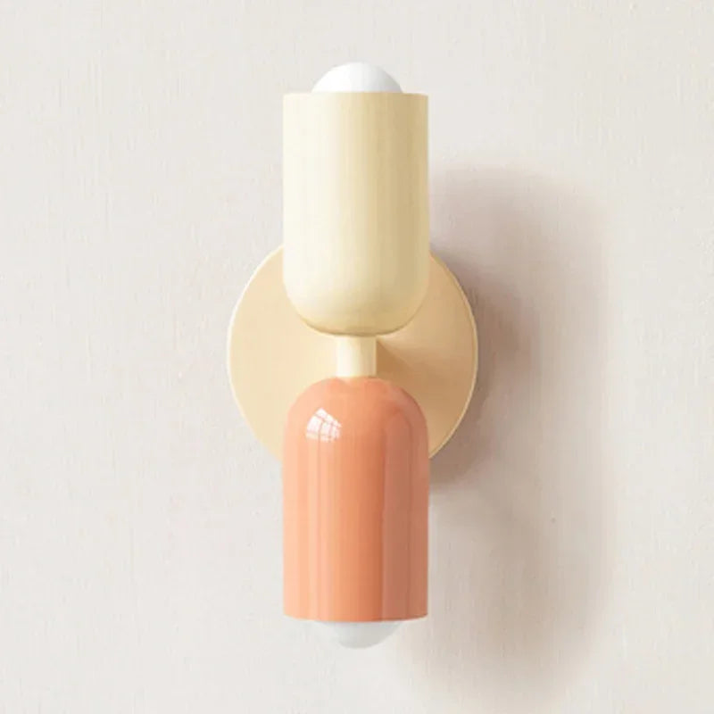 Nordisk LED Væglampe Moderne Minimalistisk Creme Dobbelt Hoved Lys til Stue, Soveværelse og Studie Indendørs Dekoration
