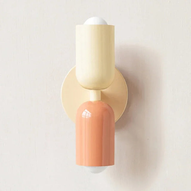 Nordisk LED Væglampe Moderne Minimalistisk Creme Dobbelt Hoved Lys til Stue, Soveværelse og Studie Indendørs Dekoration