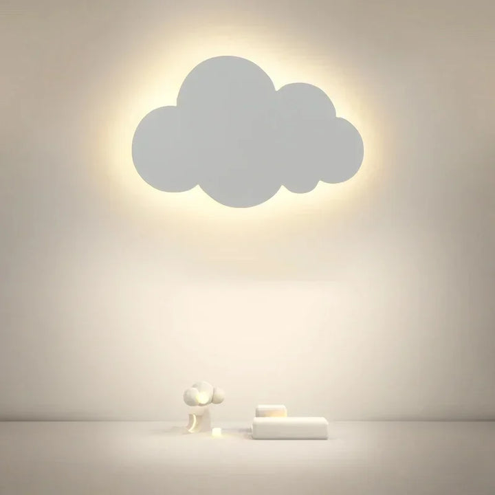 LED Cloud Væglampe | 3-farvet Dæmpbar som Nattelys | Hvid