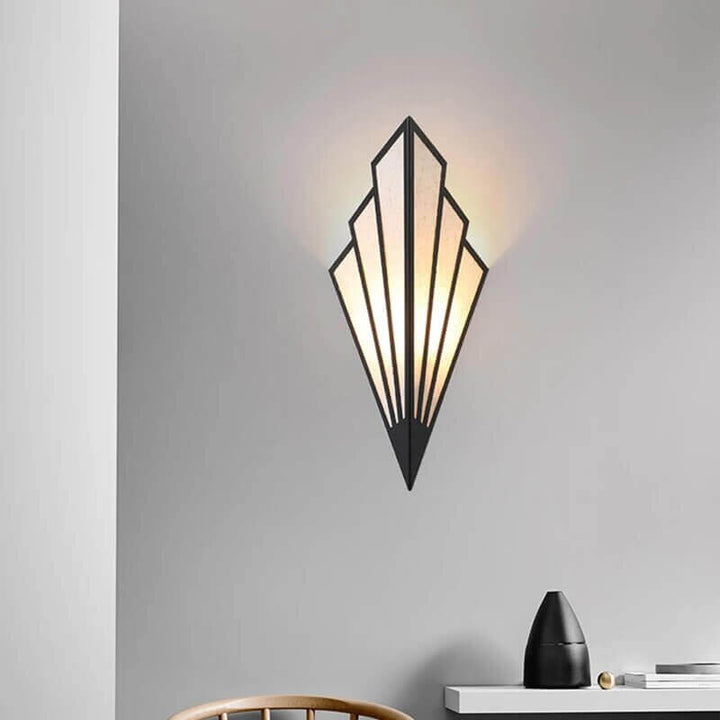 Vifteformet Art Deco Væglampe